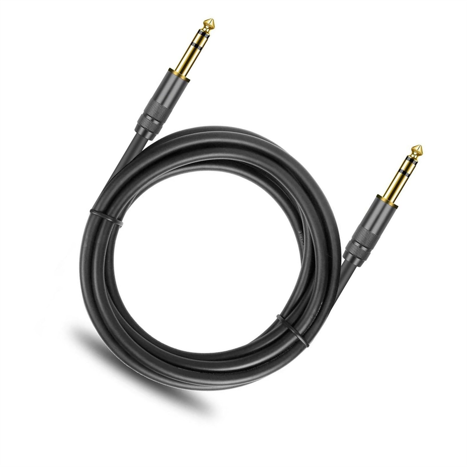 Instrumentenkabel 1/4 Zoll Gerades Instrumentenkabel 6,35 Mm Bis 6,35 Mm Stereo-Audio Professionelles Gitarrenkabel Für Gitarrenverstärker(TRS,5m)