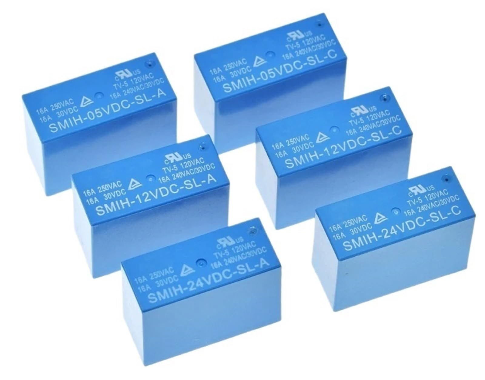 Relais SMIH-24VDC-SL-A 6PIN 250V 16A pour circuit imprimé
