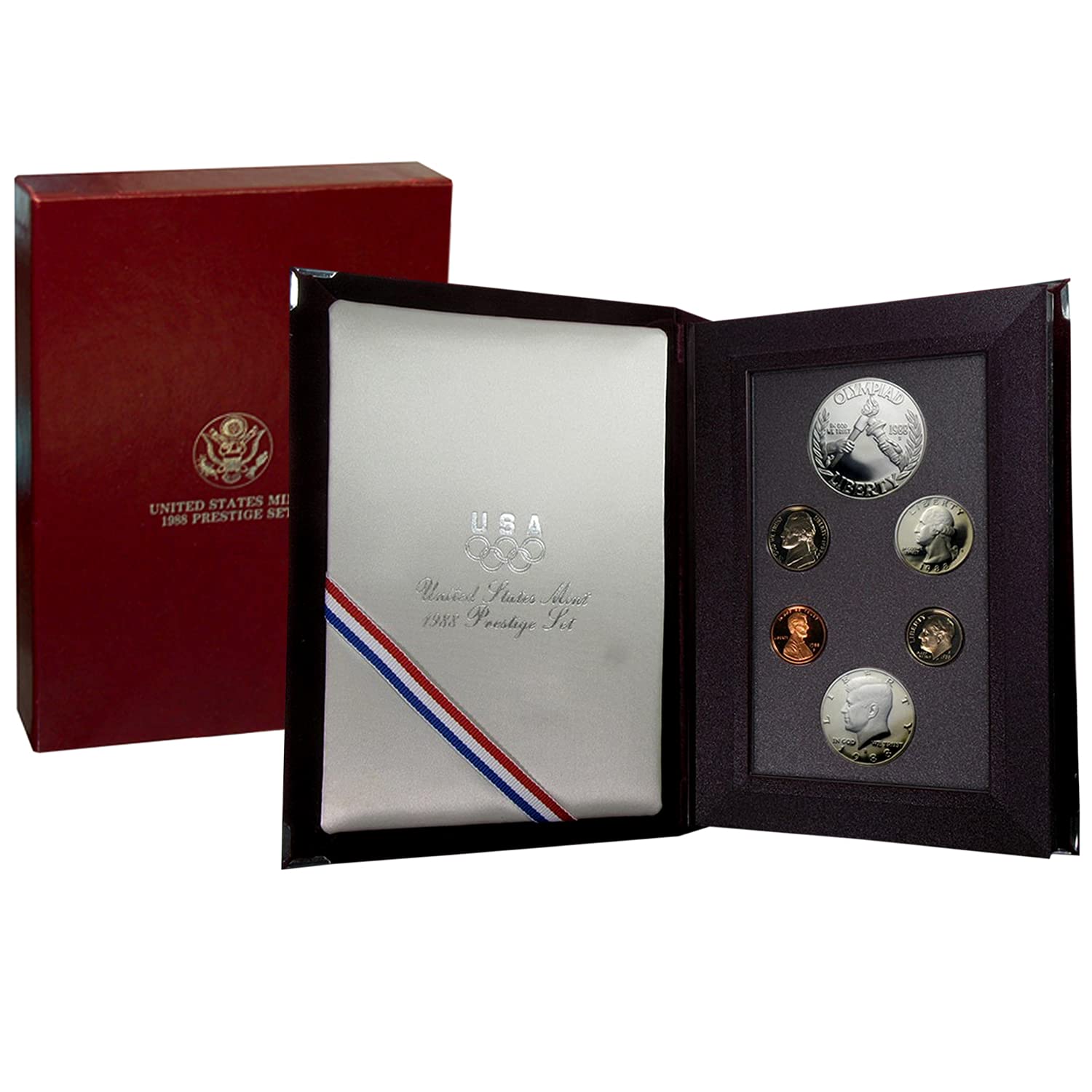 USA 1988 Mint Prestige Proof Set in Original Presentation Case - United States - Includes 6 Coins