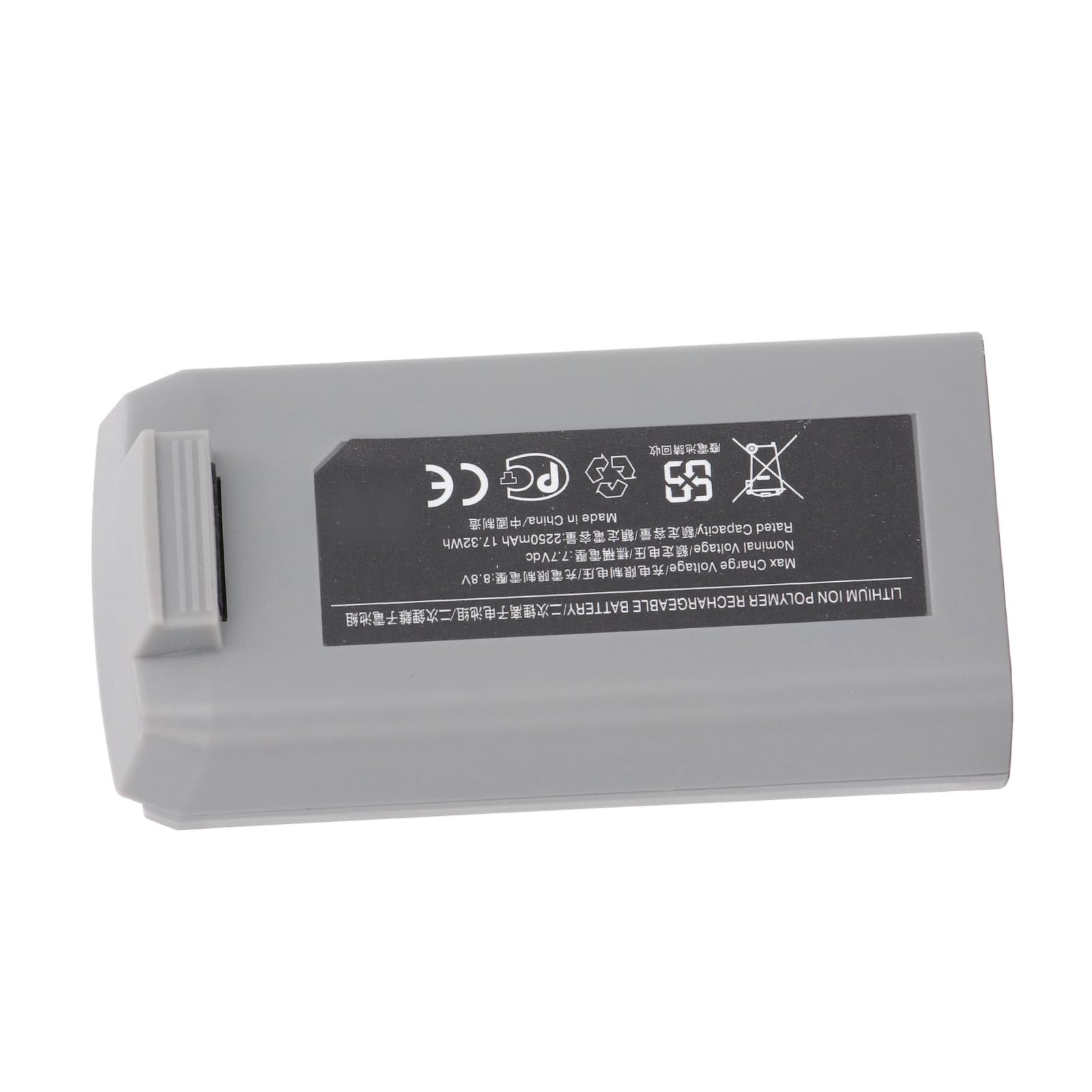 Inteligentny Akumulator do Drona Mini 2, Mini 2 SE, Akumulator Litowy 7,7 V 2250 MAh, Wydłużony Czas Lotu do 31 Minut, Inteligentne Zarządzanie baterią, Szary