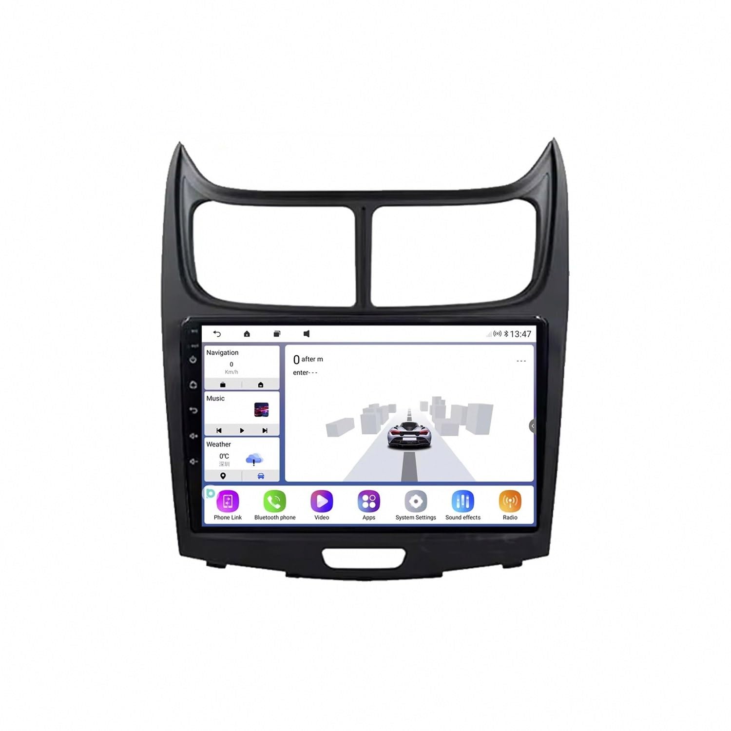 Touchscreen Auto Radio per Chevrolet Sail 2009-2013 Wireless Carplay Android Auto Stereo Bluetooth Ips con Pantalla Táctil con Gps Navigatore/Swc/Mirror, 4 Nucleo 2G+32G