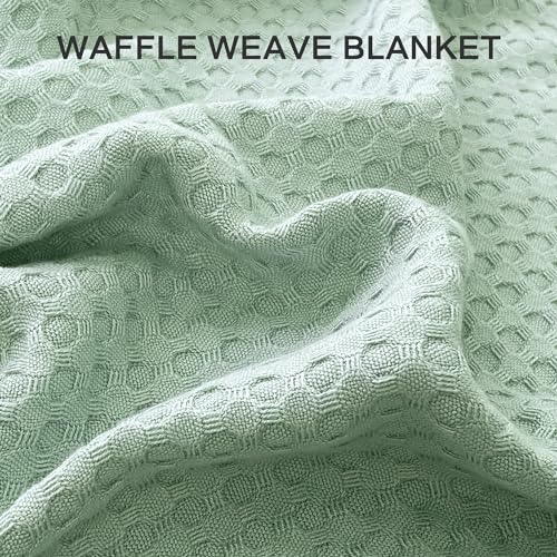 Image of AmyHomie Cooling Waffle Blanket King Size, 100% Rayon Derived from Bamboo