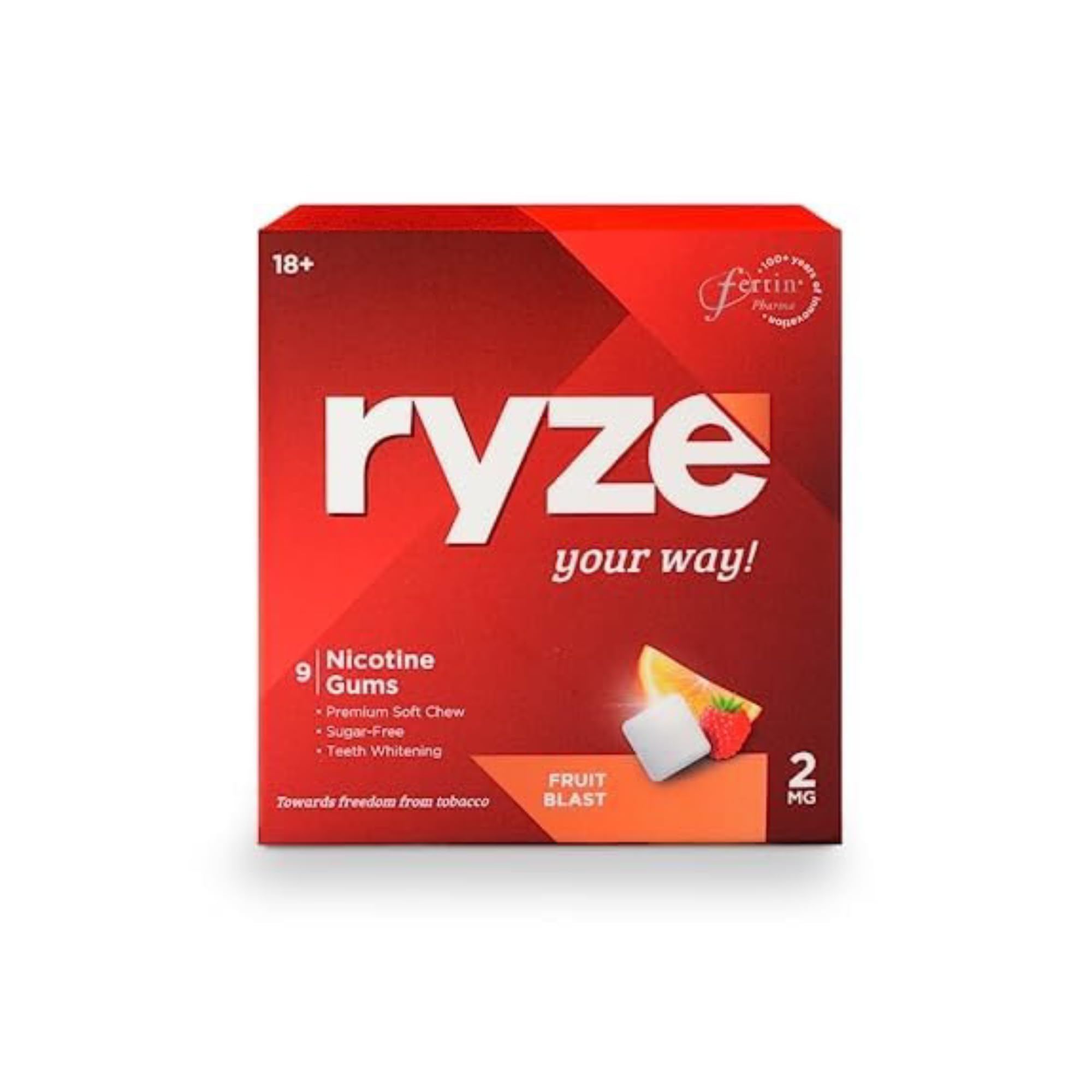 RYZE Nicotine Gum 2mg | Pack of 5 (45 gums) | Fruit Blast | Freedom from Smoking & Tobacco | Easy on Throat | WHO & FDA Approved | Sugar Free | Teeth Whitening (B0C9HNP16L) Amazon Price History, Amazon Price Tracker