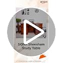 Image of SONA ART & CRAFTS Carmel Solid Sheesham Wood Study Table for Students Big Size with 4 Drawers & 2 Doors Wooden Study Desk Table Office Table for Work from Home Office Desk (Natural Honey Finish)