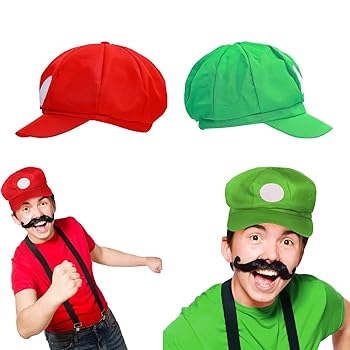 Costume Bros Completo - Cappello, Baffi, Guanti E Bottoni | 12 Pezzi Per Carnevale E Halloween - Foto 10