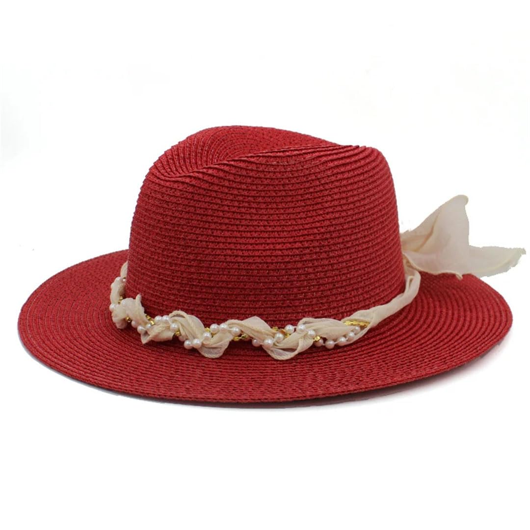 Cappelli Panama in paglia morbida da uomo e da donna, cappello a tesa larga, cappello da spiaggia Fedora Trilby da viaggio all'aperto