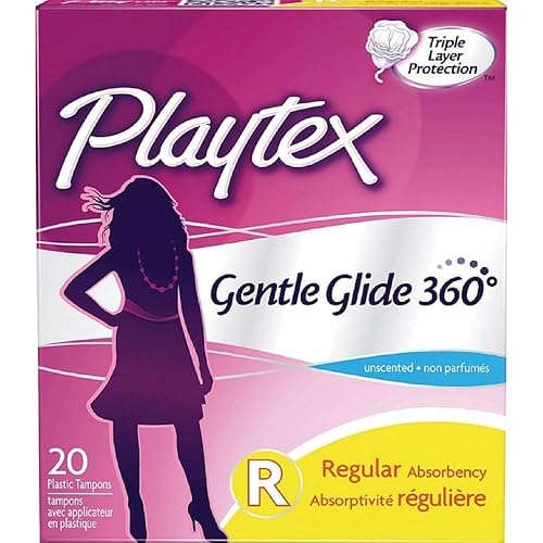 Plytx Gnt Gld Reg Unscnt Tamaño 20 quilates Playtex Gentle Glide Regular sin perfume 20 unidades