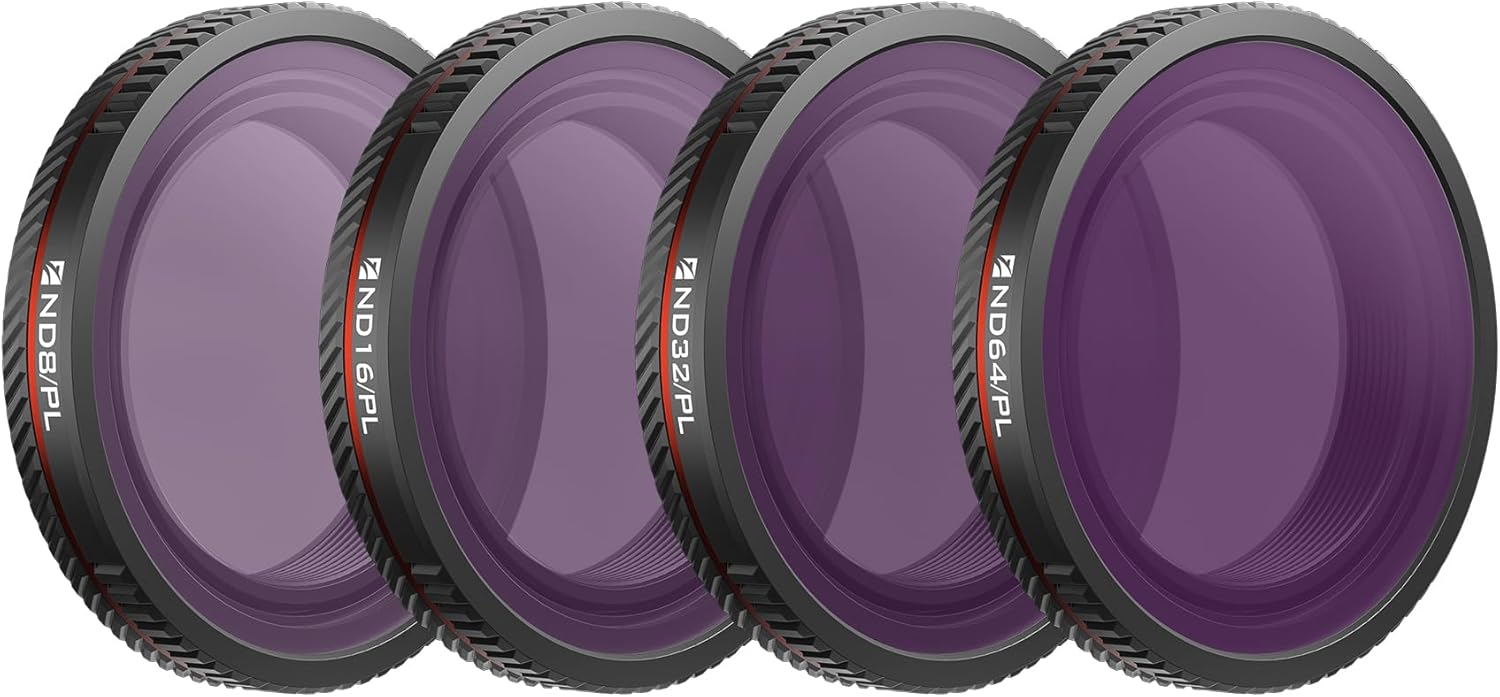 Freewell Bright Day Filter Kit for DJI Osmo Nano – ND8/PL, ND16/PL, ND32/PL & ND64/PL Filters