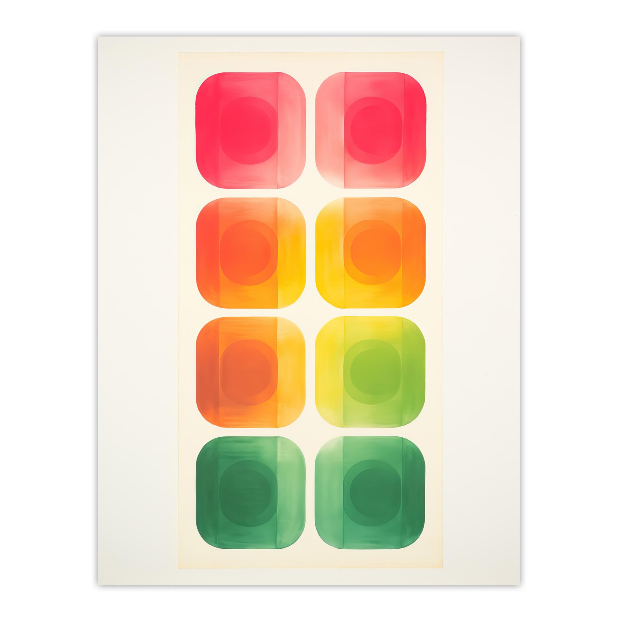 Artery8 Mixed Signals Traffic Lights Abstract Geometric Minimalist Extra Large XL Wall Art Poster Print