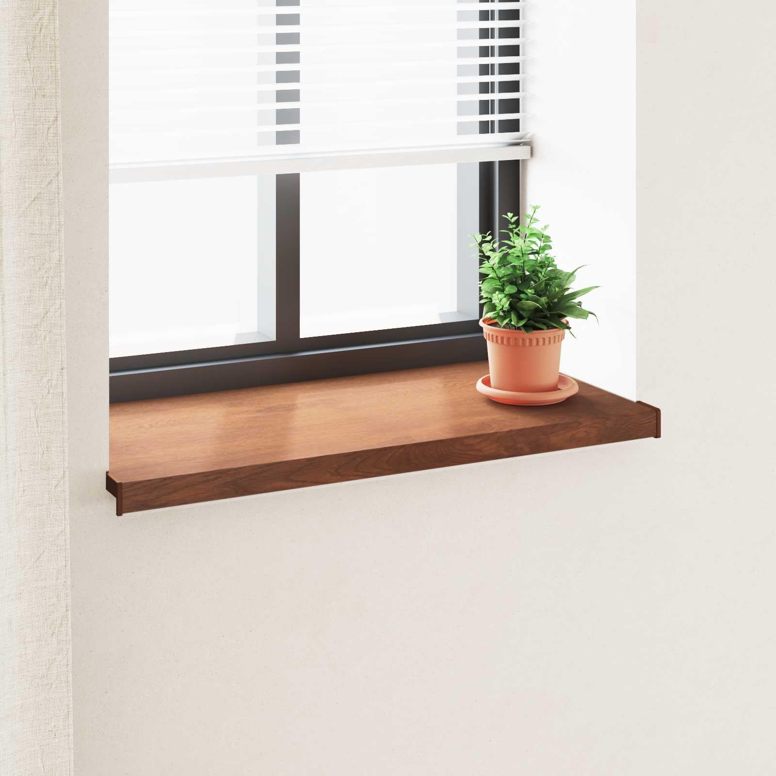 Parapet PCW brązowy 60 x 40 x 4,5 cm