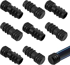 Jesiah 8Pcs 13mm Hose End Stop Bung, Soaker Hose End Closures Plastic Barb Drip Pipe Plug Ends Cap Barbed Connector End Closure for Garden Agricultural Irrigation Systems Watering Equipments