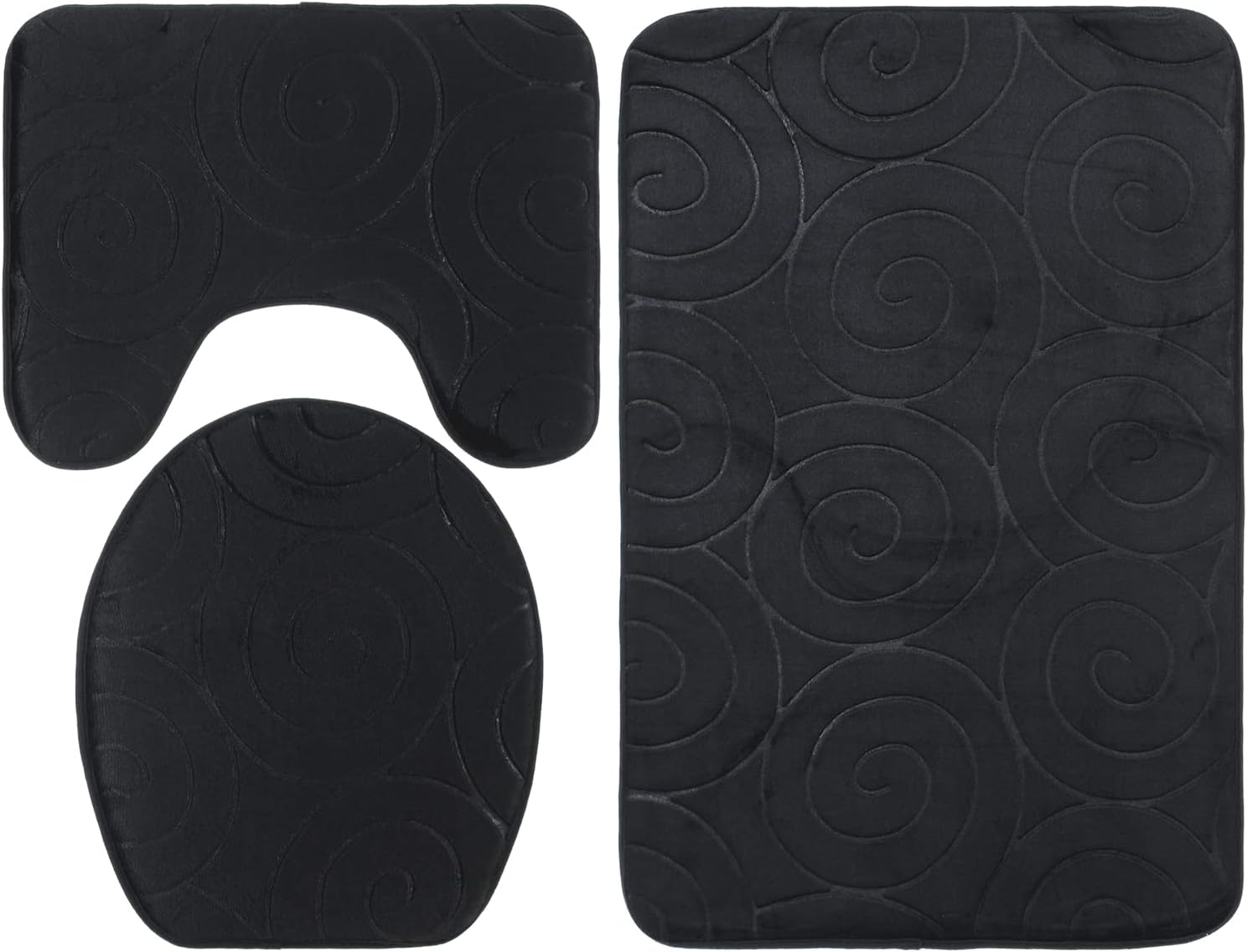 LBEC 3Pcs Soft Comfortable Water Absorbent Toilet Lid Cover