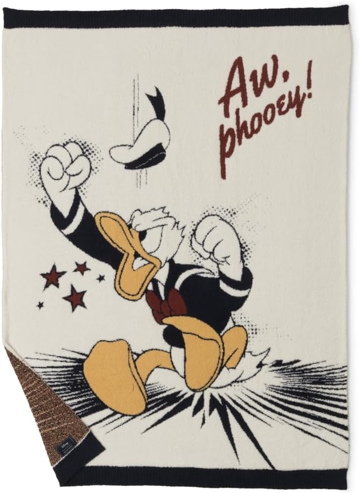Barefoot Dreams® CozyChic® Disney Donald Duck Blanket, Cream Multi, 45"x60"