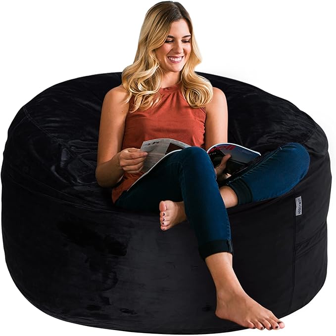 HABUTWAY 3FT Bean Bag Chairs, Memory Foam Bean Bag Chair, Plush Lazy