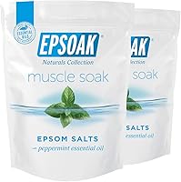 Vista 10 de Epsoak Muscle Soak - Bolsa de sal de Epsom resellable con aroma a menta de 2 libras, fabricada en los Estados Unidos, certificado libre de crueldad