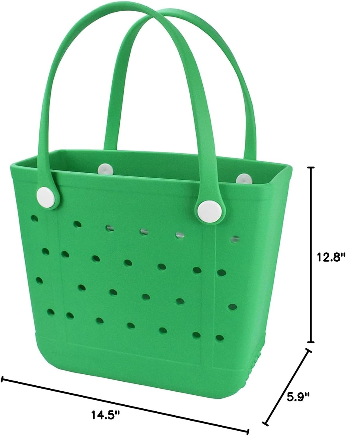 Medium Beach Bag, Waterproof Rubber Beach Bag, Washable Open Tote Bag Durable Tote Travel Bags for Outdoor Sport - Image 7