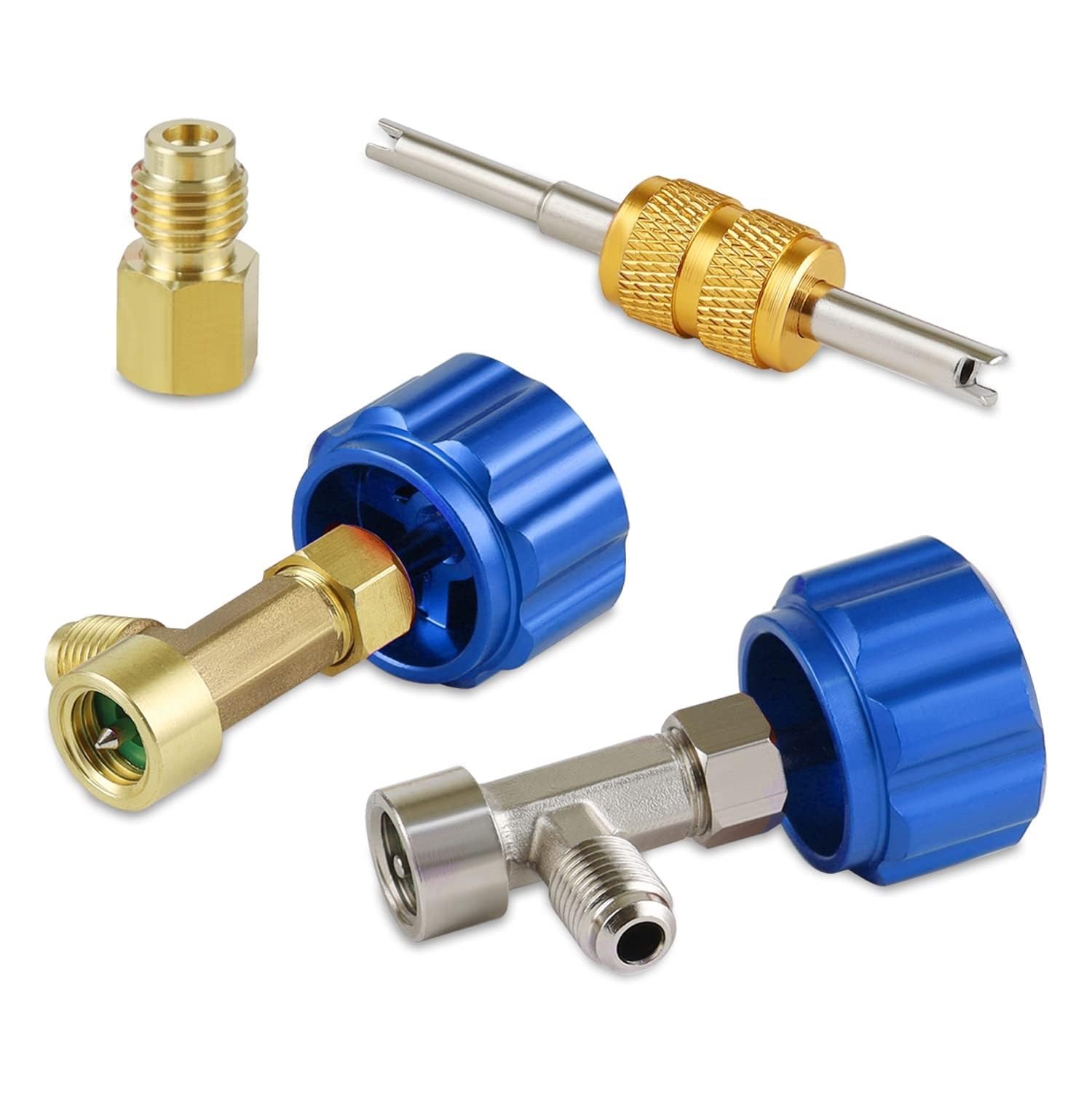 Sponsored Ad – THE WHITE SHOP R134a Can Tap, Automotive R 134a Self Sealing Can Tap and Puncture AC Freon Can 134a Adapter Fittings, TA02(BLUE)