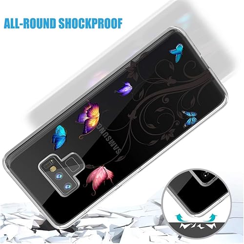 Miniatura 7 de Funda transparente compatible con Galaxy Note 9, Samsung Note 9 para niñas y mujeres, bonita funda protectora de TPU suave a prueba de golpes para
