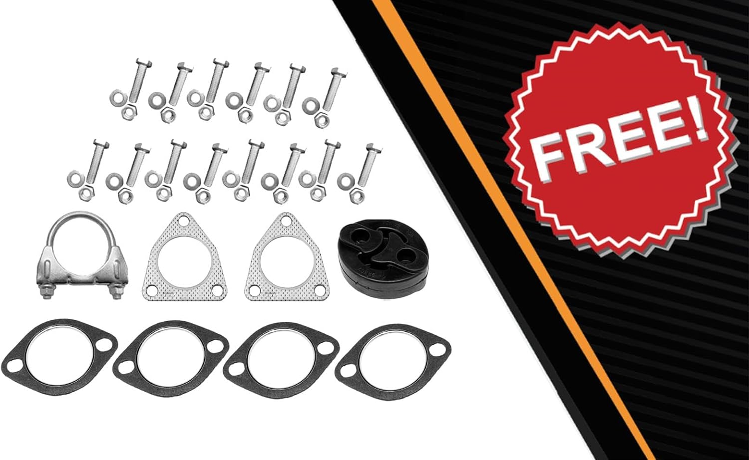 Northeastern Exhaust EPA-Approved Pair of Catalytic Flex Y-Pipe Resonator Muffler Kit Compatible for 2003-2007 INFINITI G35 3.5L, Free Clamp, Gaskets, Hangers, Bolts and Nuts Included