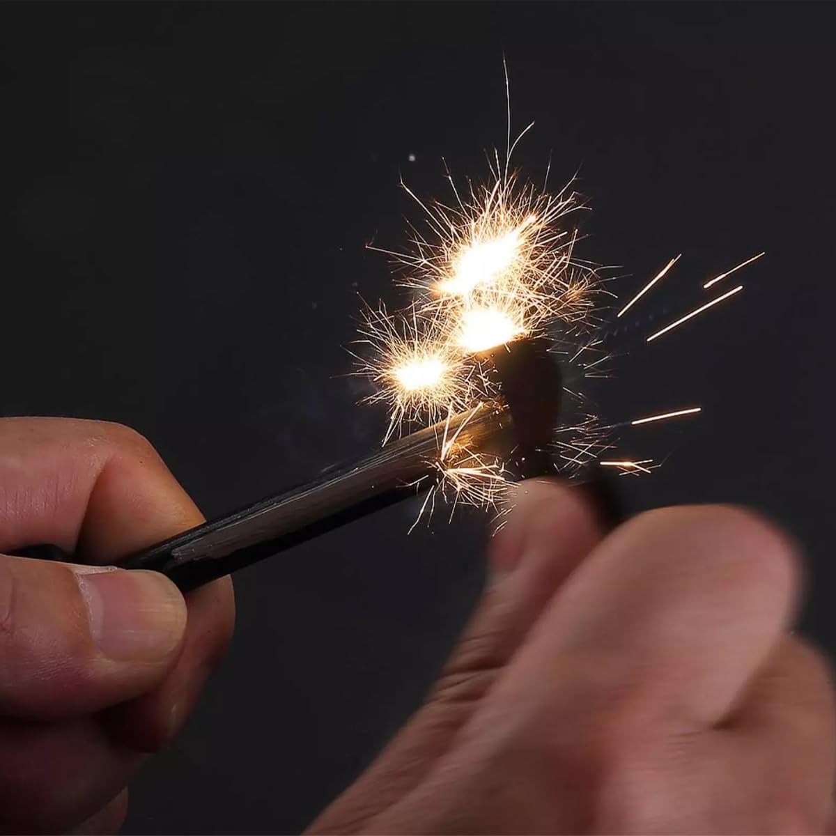 Lot 10 Pieces Ferrocerium Fire Starter Solid Rods, Portable Drilled Ferro Flint Lighter Rod for Camping Hiking Emergency Survival Tool, Diameter 12.7mm (0.5 inch), Length 127mm (5 inch)