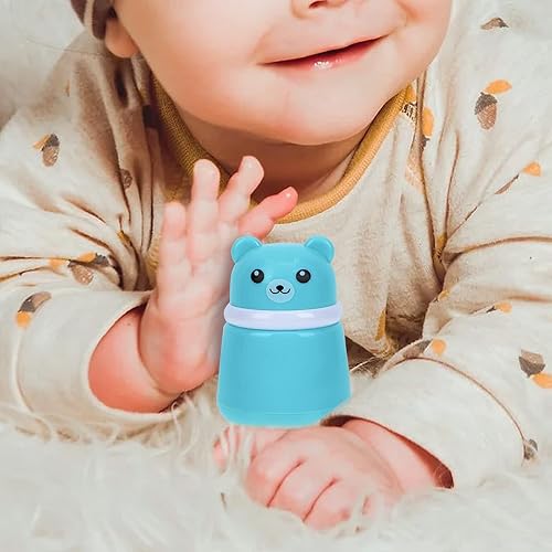 Miniatura 8 de Caja de soplo de polvo de bebé con diseño de oso de dibujos animados, recipiente vacío de polvo de talco con soplo, contenedor de polvo suelto para
