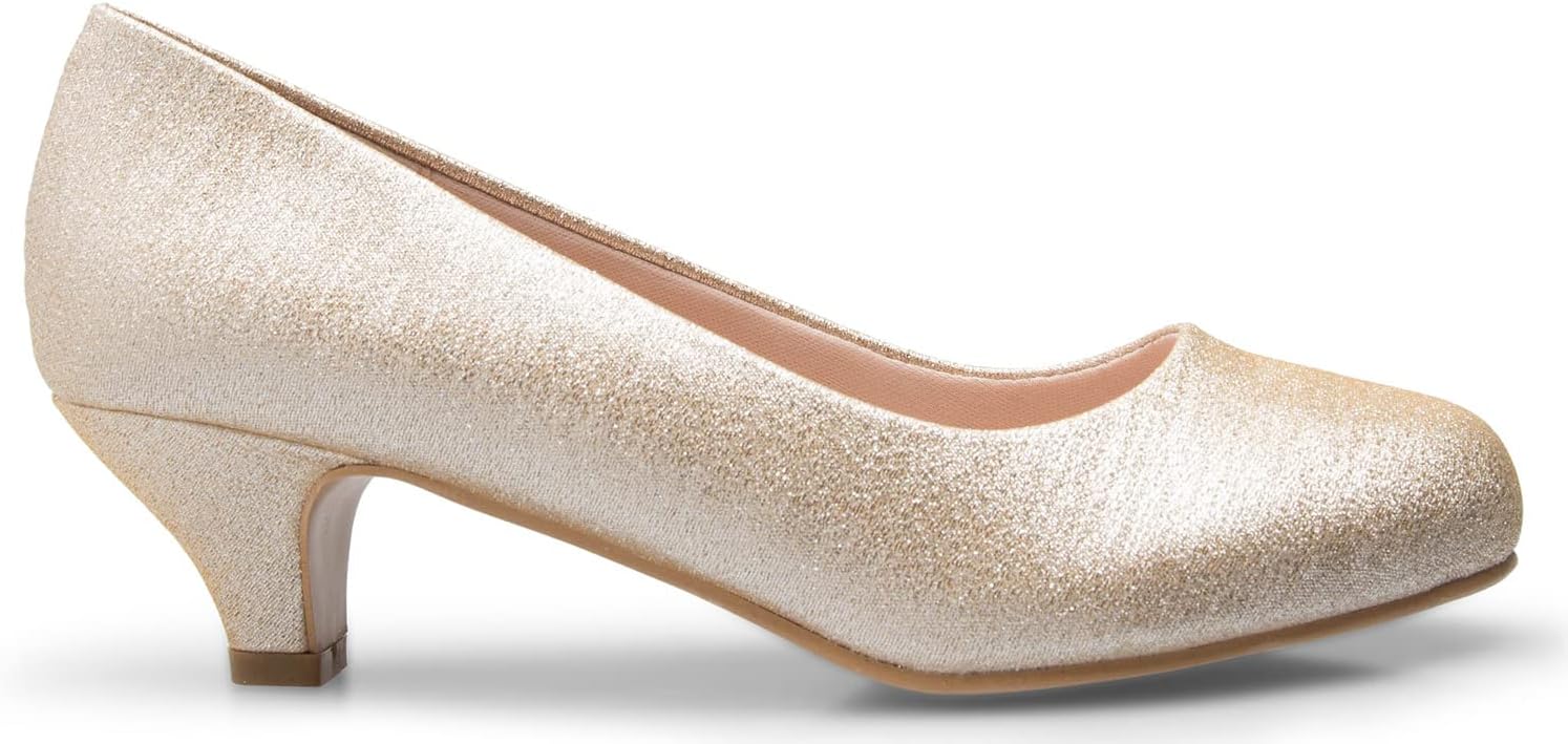 Olivia K Women's Classic Closed Toe Kitten Heel Pumps | Dress, Work, Party Low Heeled - Image 2