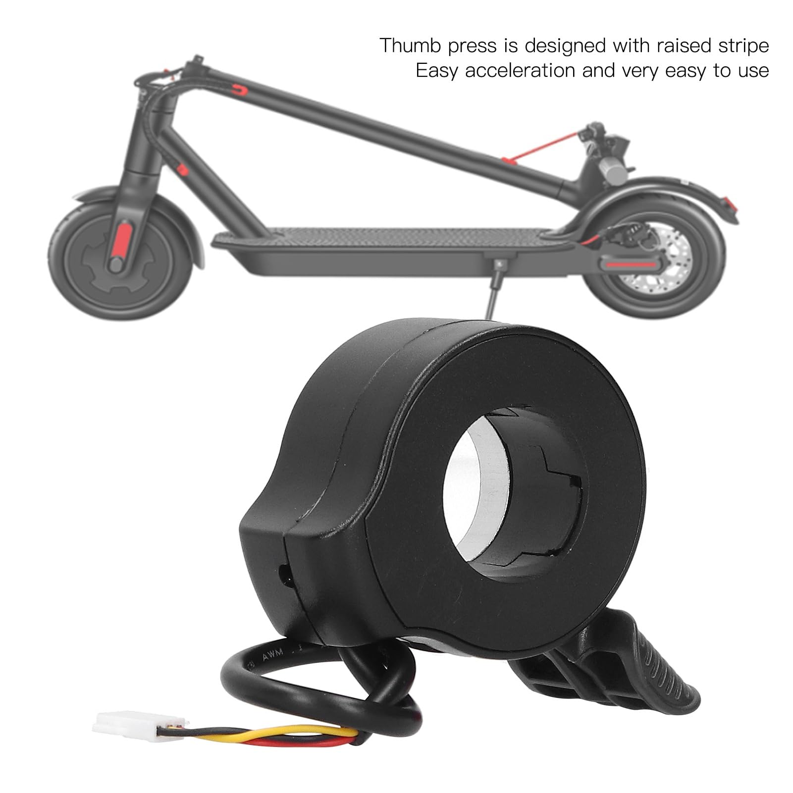 Palanca de aceleración para patinete eléctrico acelerador de pulgar sensor Hall puño acelerador patinete eléctrico control de acelerador de pulgar derecho/izquierdo válvula de aceleración conector imp