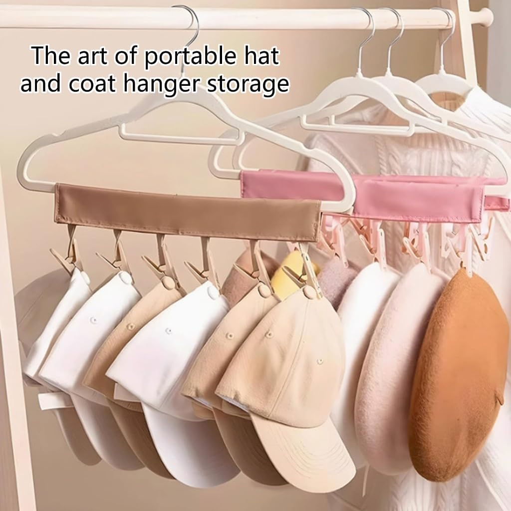 Space Saving Folding Travel Hanger with 6 Hanging Grips, Laundry Frame for Underwear, Ties, and Small Items Daily