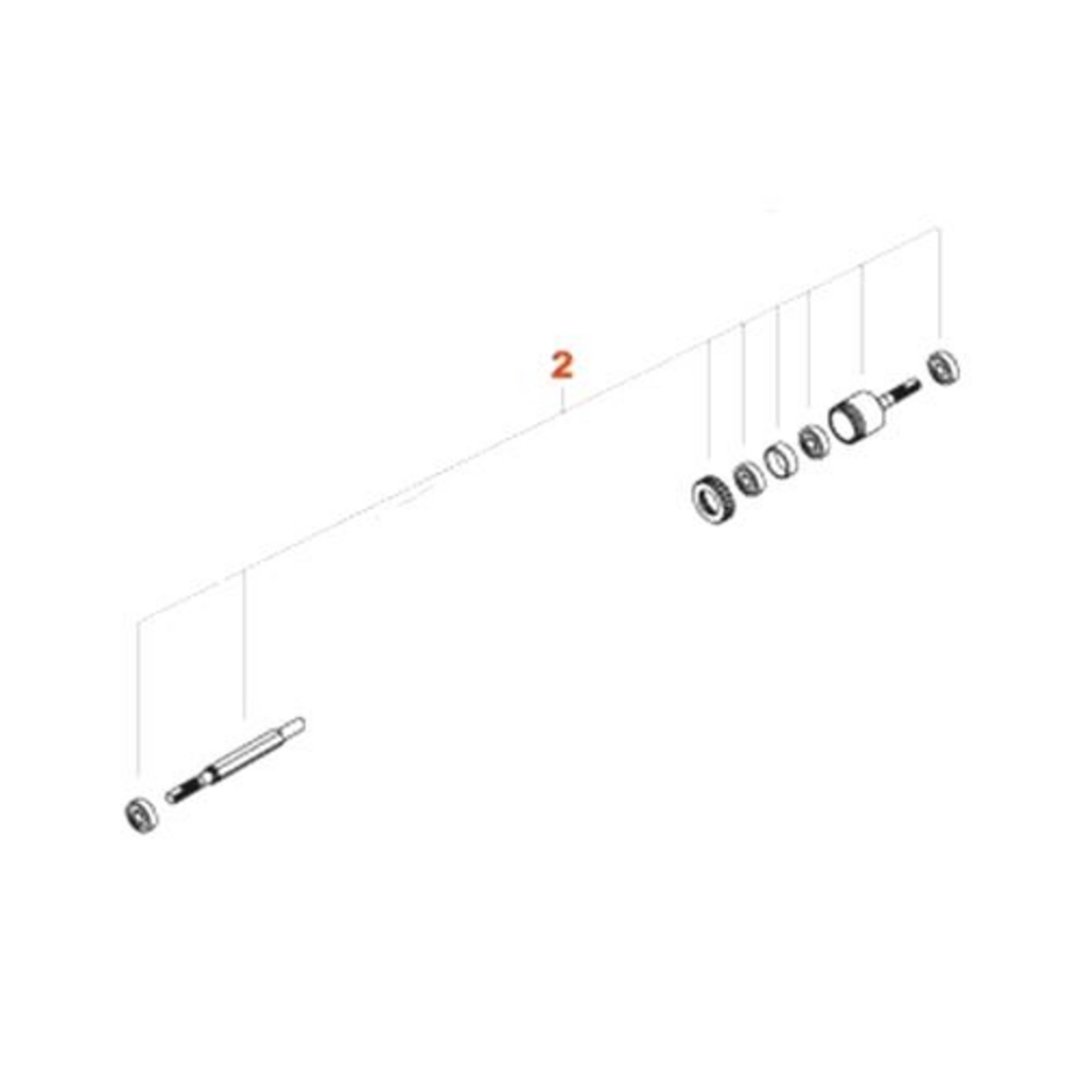 Accessoires batteries TAMA HP90W2 - ARBRE DE TRANSMISSION POUR PEDALE MAITRE DOUBLE IRON COBRA (PROD. 2011) Pédales grosse caisse