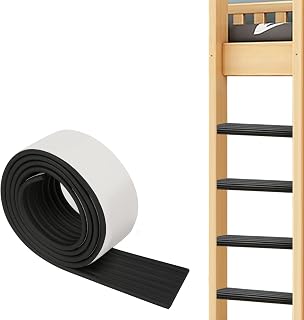 Baby Proofing Edge Protector Strip, Self-Adhesive Foam Padding Bunk Bed Ladder Cover Traction Treads, Bunk Bed Ladder Pads for Stair Steps, Table, Furniture, 200x8x0.8CM (Grey) (Black)