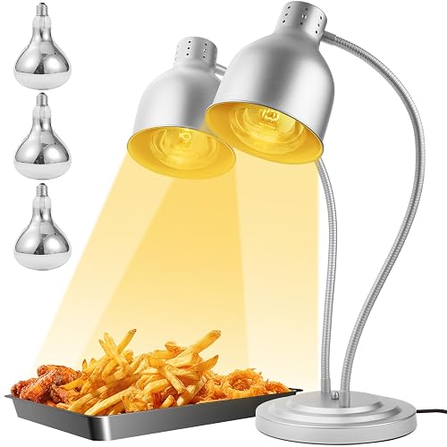 VORIGY Food Heat Lamp Flexible Arm, 3 Bulbs