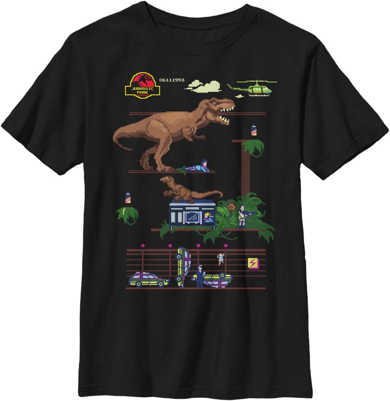 Jurassic Park Boys' Officially Licensed Jurassic Park Classic Bit Graphic Tee