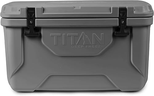 Hard Ice Chest Cooler with Microban Protection - Arctic Zone Titan Deep Freeze Cooler - Size 20Q30 Can and 55Q84 Can - Color Blue and Gray