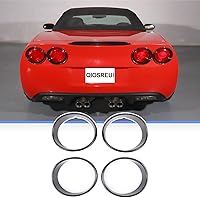 Vista 9 de Anillo de moldura de luz trasera para C6 Corvette 2005-2013, embellecedor de bisel de la luz trasera, cubierta de la luz trasera del maletero