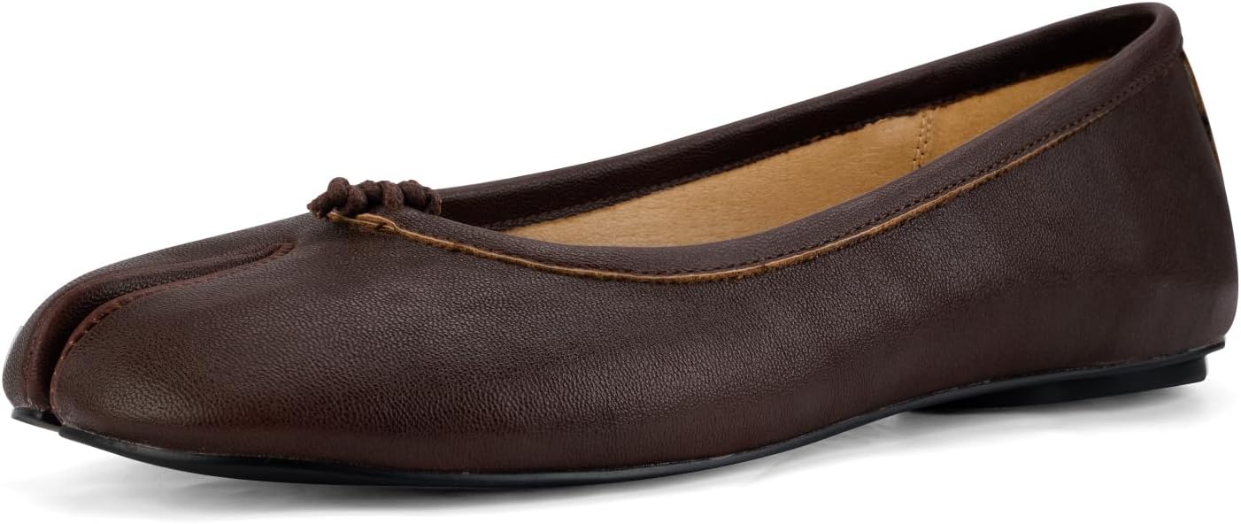 Tabi Flats Women Split Toe Shoes Wide Width Ballet Flats Comfort Casual Work Shoes for Women Office 2025 Spring