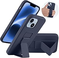 Vista 21 de Funda de silicona con soporte de LAUDTEC compatible con iPhone 7/8/SE, soporte de metal con soporte de pie vertical y horizontal, cubierta flexible