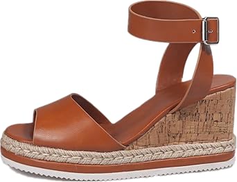 Ladmiple Summer Sandals for Women 2023 Platform Slip On Strappy Wedge Sandals Open Toe Comfy Beach High Heel Flip Flops