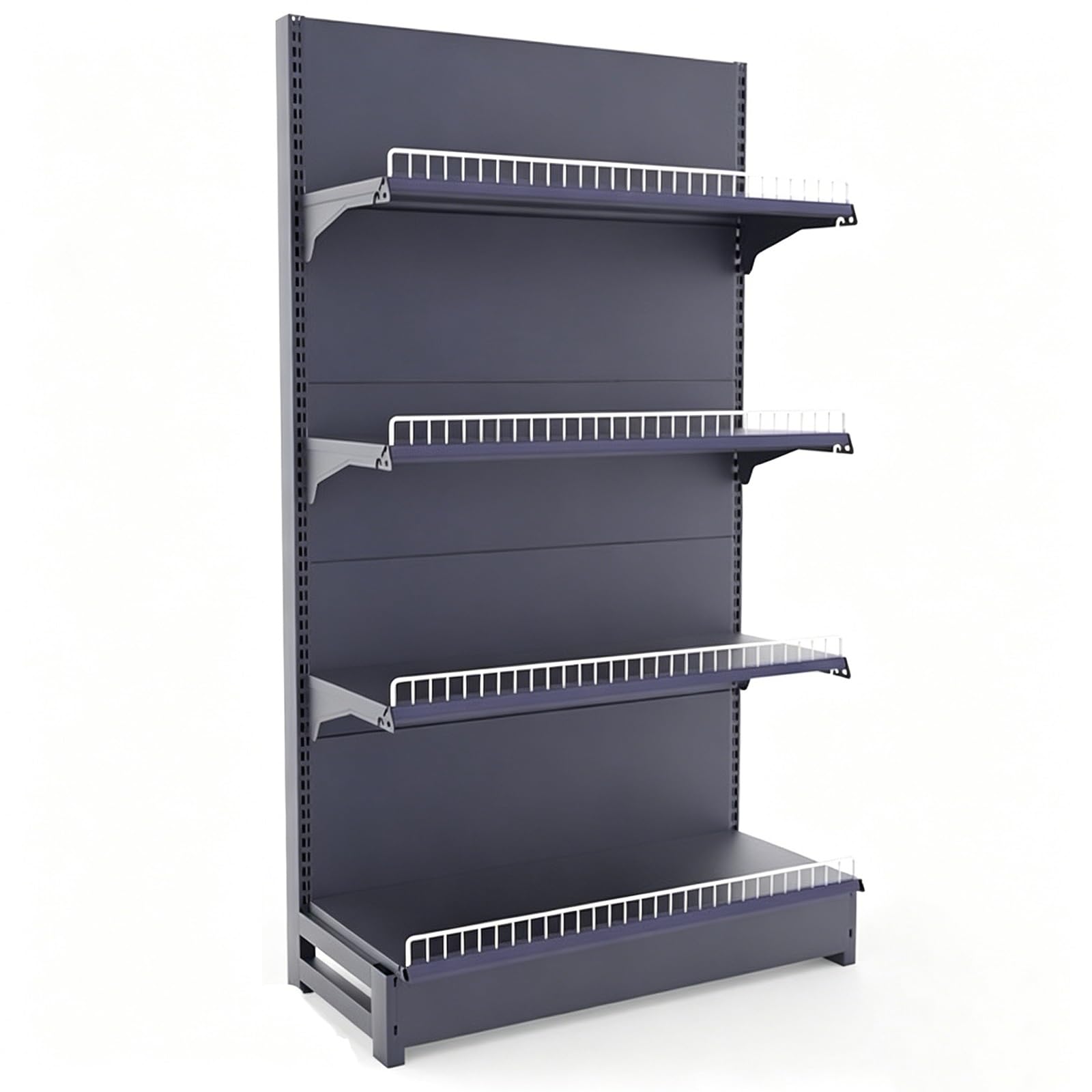 Gondelregal Display für den Einzelhandel, verstellbare Metalleinheiten für den gewerblichen Gebrauch, langlebiges Gondelregal für Supermärkte und Geschäfte