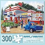 Bits and Pieces - 300 Large Piece Jigsaw Puzzle for Adults - Frank's Friendly Service - 300 pc Americana Summer Jigsaw by Artist Kay Lamb Shannon