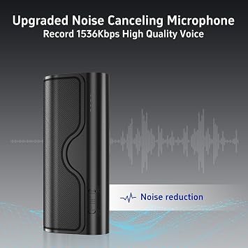 64GB Magnetic Voice Activated Recorder,5000mAh Long Lasting Battery for 35 Days Continuous Recording,360 Omni-Directional Mic,Discreet No-Light Digital Voice Recorder & Audio Recording Device