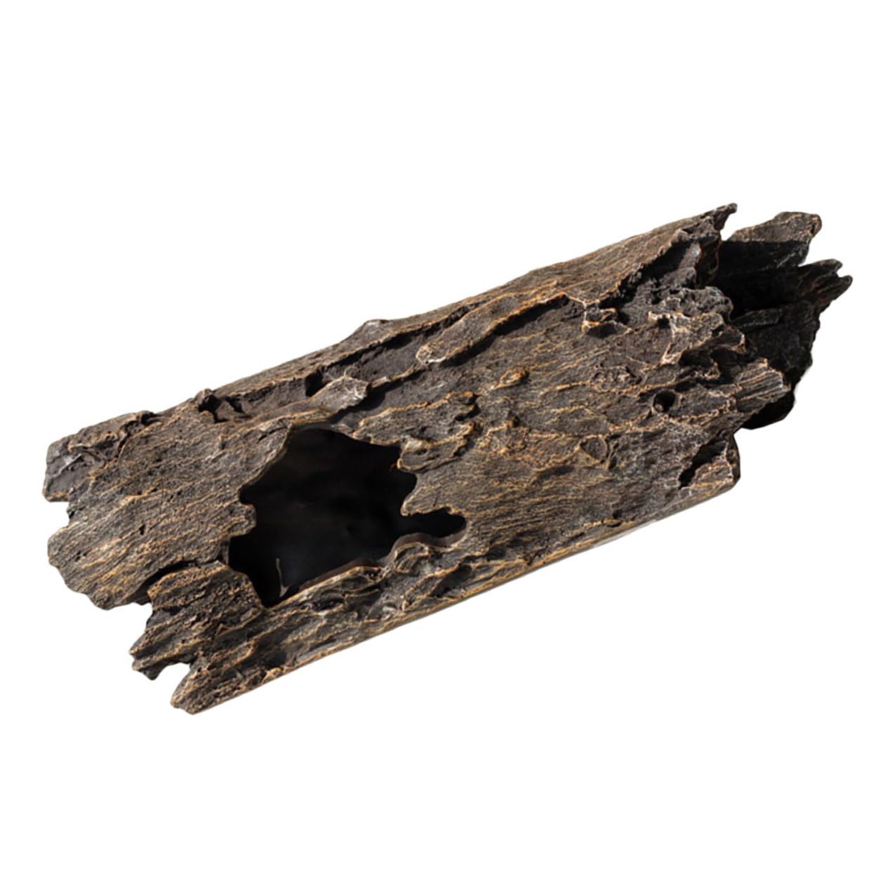 Hohopeti Souche Paysagère en Résine Réaliste, Décor Compact et Fonctionnel pour Aquarium, Cachette pour Poissons et Crevettes Terrarium Intérieur