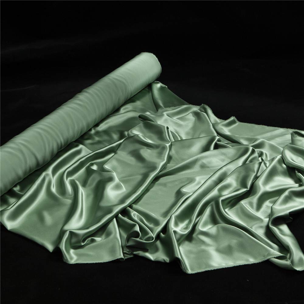 Tessuto in raso crêpe di pura seta tinta unita, 30 momme, seta pesante, lucentezza lucida, 15 colori (colore10)