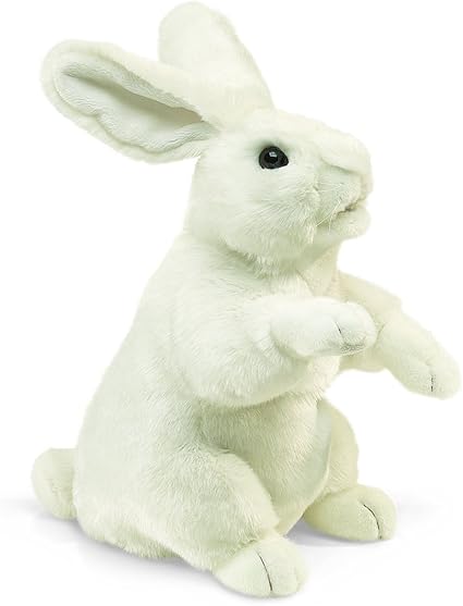 Folkmanis Standing White Rabbit Hand 