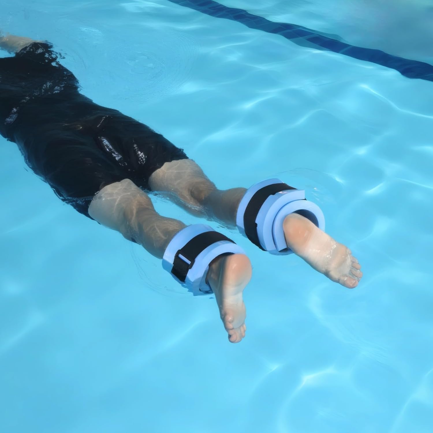 Swimming, Water Fitness Training - 2 Pcs Swim Belts for Water Aerobics, Adjustable Swim Weights, Thickened High Buoyancy Eva, Ideal for Pool Exercise, Blue