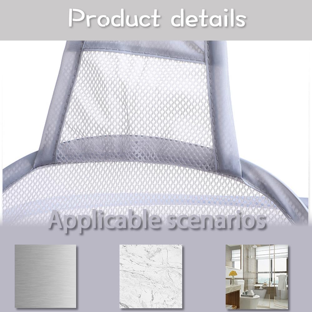 2 PCS Collapsible Laundry Basket Hanging Hamper with Handle Mesh Clothes Hamper Portable Foldable Clothes Baskets for Dorm Laundry Room Bathroom Travel Storage Gray