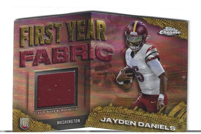 Amazon.com: 2024 Topps Chrome First Year Fabric Rookie Card