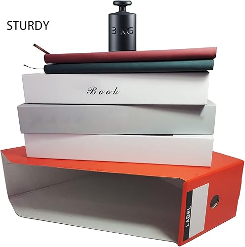 Miniatura 4 de Limitliho Revistero de cartón, soporte para archivador de revista para el hogar, oficina, escritorio, 10.6 pulgadas de alto x 10.4 pulgadas de largo