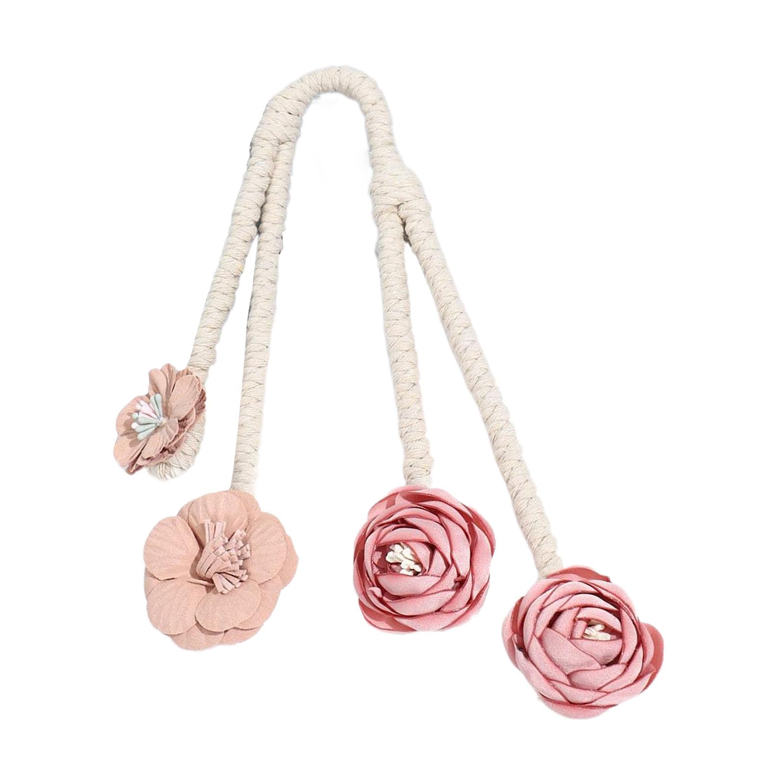 Buxuaaaa Flower Curtain Tiebacks Clips 2Pieces Blossom Twist Window Drapery Holders Holdbacks for Living Room Decoration Flower Window Drapery Holdbacks