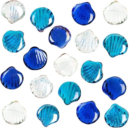 Miniatura 8 de HappyFiller Piedras de cristal transparente y azul oscuro para pecera, piedras decorativas de fuentes, decoración de acuario, relleno de jarrón,