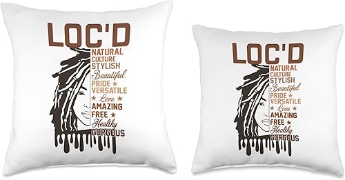 Miniatura 3 de Melanin Black History Month 2023 Locd Afro Natural Hair History Month Black Melan Throw Pillow, 16x16, Multicolor